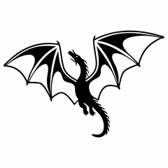 black and white dragon