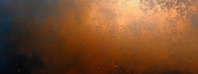 Obraz premium Dark metal surface with copper and gold oxidized texture. Aged metal and grunge concept. Image for backdrop, millitary and industrial content. Banner with copy space.