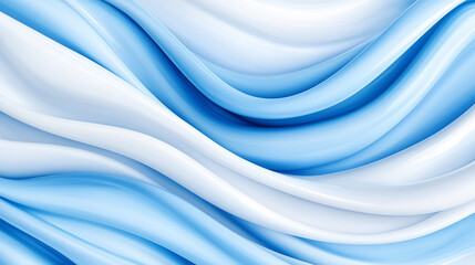 Obraz premium Serene Blue and White Drape: Abstract image of elegant, flowing fabric in shades of blue and white, creating a calming and visually appealing texture.