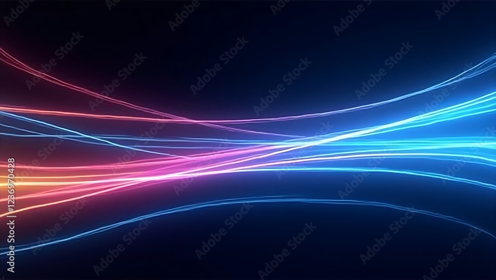 Poster a motion graphic inspired abstract background with vibrant light streaks flowing in multiple directi