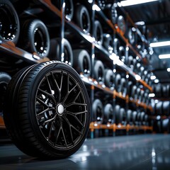 Fototapeta premium High-Performance Tires The Key to Luxury and Sports Cars