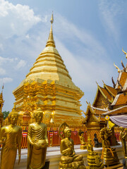 Fototapeta premium Wat Phra That Doi Sutep, Chiang Mai, Thailand .