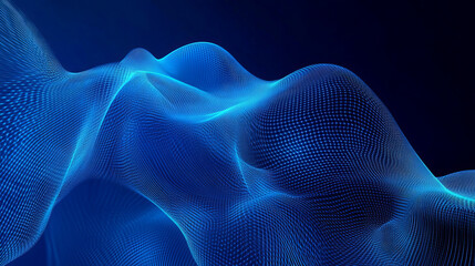 Obraz premium Blue abstract background with lines and shapes 3d render illustration. 3D Illustration