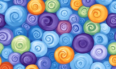 Fototapeta premium Colorful swirl pattern background, abstract art, design texture