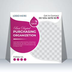 Corporate business social media post banner design, Corporate social media web banner template, Facebook Post design