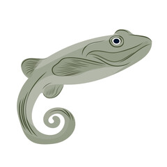 Realistic stingray fish isolated on white background. Perfect for sea life, ocean wildlife, fishing and underwater concepts.