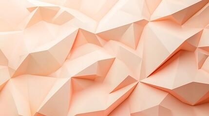 Abstract Peach Colored Geometric Low Poly Background