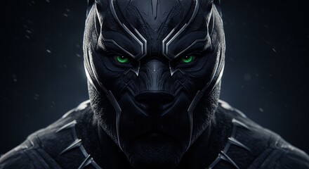 Black Panther Art Green Eyes Superhero Wallpaper