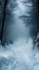 Fototapeta premium Cold drafts that send shivers down the spine, warning of unseen dangers.