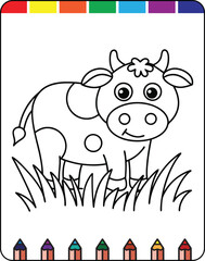Charming Farm Animals Printable Coloring Pages, Farm Life Coloring Pages for Creative Kids, Friendly Farmyard Animals Fun Coloring Sheets, Simple and Cute Farm Animals Coloring Pages