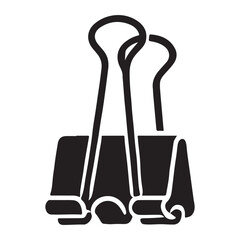 Binder Clip Silhouette Illustration Vector Graphic