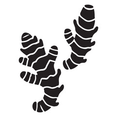 Ginger Root Silhouette Illustration Vector Graphic