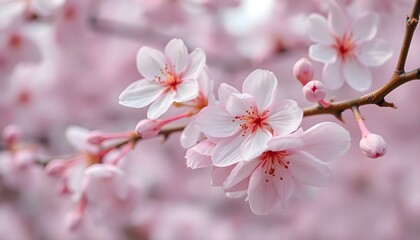 Obraz premium a close up of pink flowers on a tree