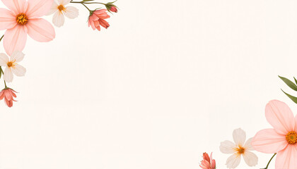 Fototapeta premium Elegant spring sale sign with floral elements, high-end promotion