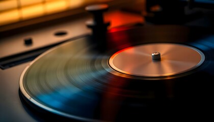 a turntable with a record player on top of it