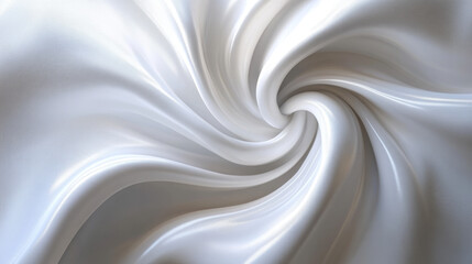 Monochrome white swirl 3d render illustration. 3D Illustration