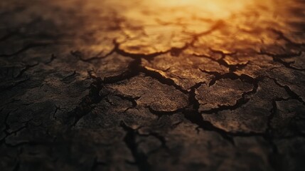 Fototapeta premium Cracked dry close up soil earth texture composition background