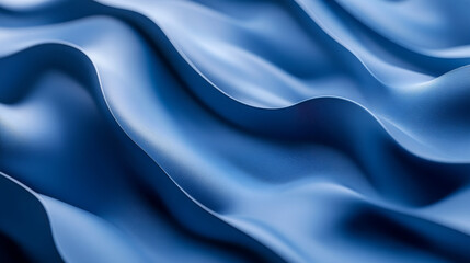 Obraz premium Abstract blue wavy texture background 3d render illustration. 3D Illustration