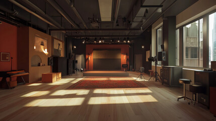 full spherical 360 panorama of white modern studio interior room 3d render illustration hdri hdr vr style