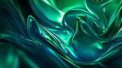 Fototapeta premium colourful green and blue technology design futuristic background wallpaper 3d render illustration