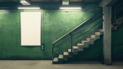 Obraz premium blank empty in subway station