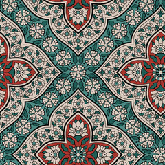 Geometric ceramic tiles wallpaper abstract vector seamless pattern