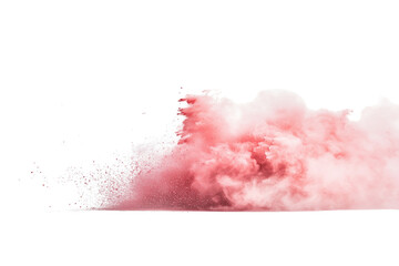 a Colorful powder explosion isolated on a transparent background