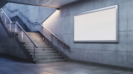 Obraz premium blank empty in subway station