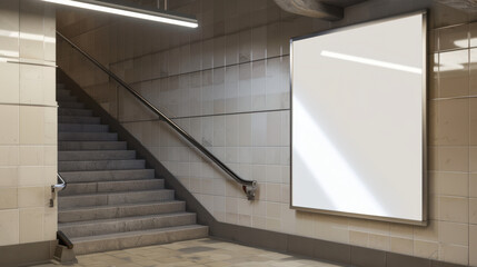 Obraz premium blank empty in subway station