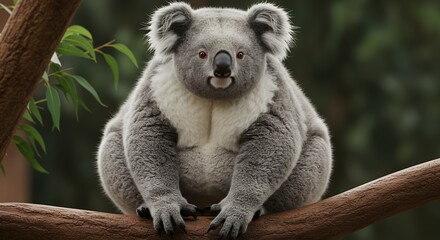 Fototapeta premium Adorable Koala Bear Sitting on a Branch