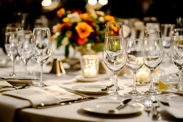 A Nobel Prize banquet with distinguished guests. 