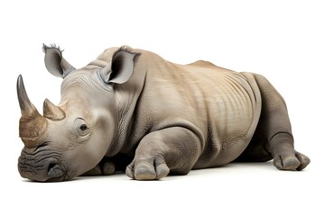 Obraz premium Rhino Isolated on White Background.