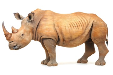 Obraz premium Rhino Isolated on White Background.