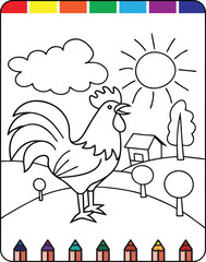 Charming Farm Animals Printable Coloring Pages, Farm Life Coloring Pages for Creative Kids, Friendly Farmyard Animals Fun Coloring Sheets, Simple and Cute Farm Animals Coloring Pages