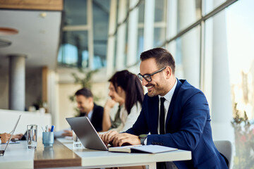 Business Team Working Collaboratively in Bright and Modern Office Environment