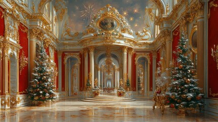 Obraz premium A Grand Palace Christmas Eve