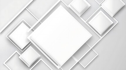Abstract White Squares Geometric Design Background