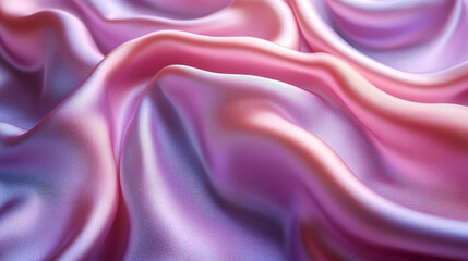 Obraz premium Smooth satin fabric in pastel colors showcased in soft, flowing waves and folds