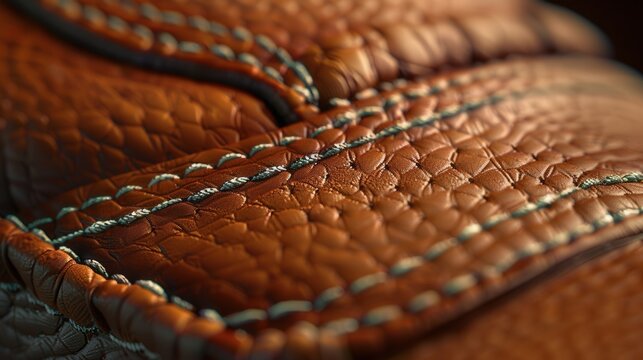 Detail Of Stitching On A Leather Shoe