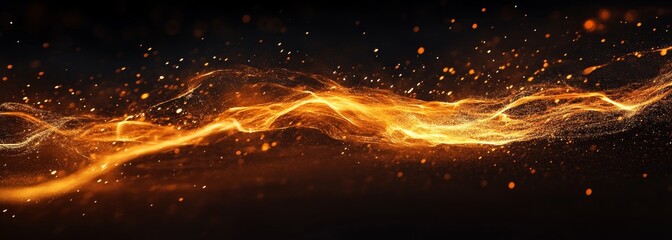 Sparks in dynamic motion composition background