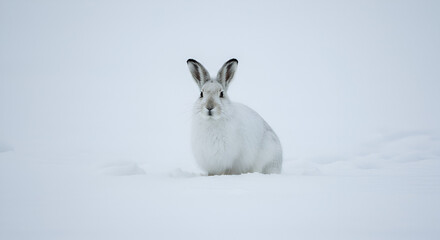 Arctic Hare in the Snow