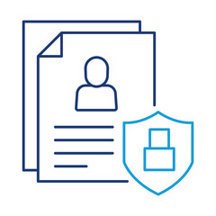 Fototapeta premium Data Privacy – Document with Lock Icon Representing Protection of Personal Information and Compliance in Digital Spaces