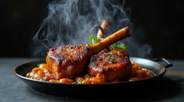 Enjoying Andorran roast lamb known as xai rostit served with vegetables
