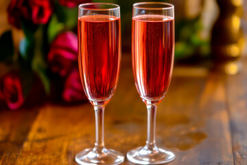 two glasses of champagne cling cling