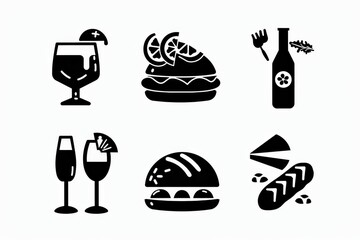 Food Icon, Simple Logo Minimalism