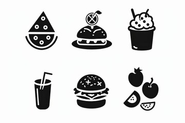 Food Icon, Simple Logo Minimalism
