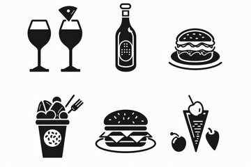 Food Icon, Simple Logo Minimalism