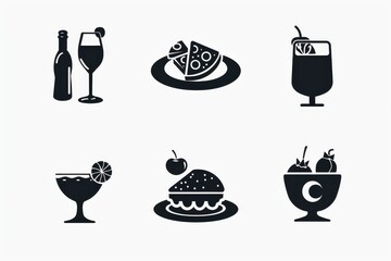 Food Icon, Simple Logo Minimalism