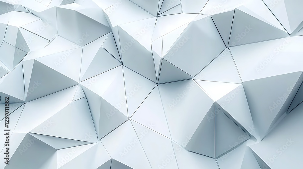 Poster abstract white geometric triangular pattern design