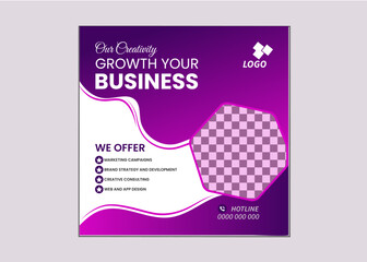 Modern business social media post vector design layout 